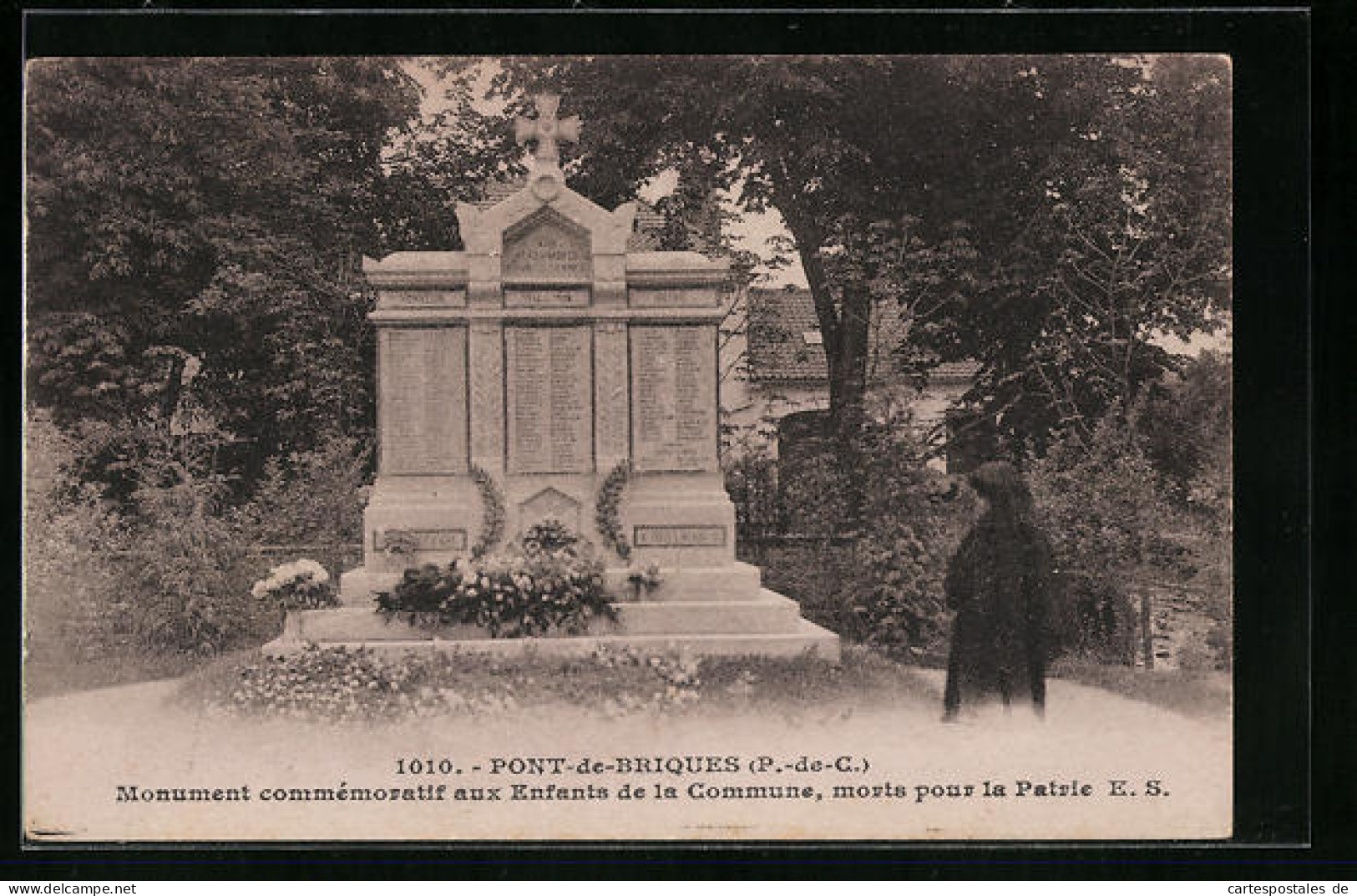 CPA Pont-de- Briques, Monument Commèmoratif Aux Enfants De La Commune, Morts Pour La Patrie  - Autres & Non Classés