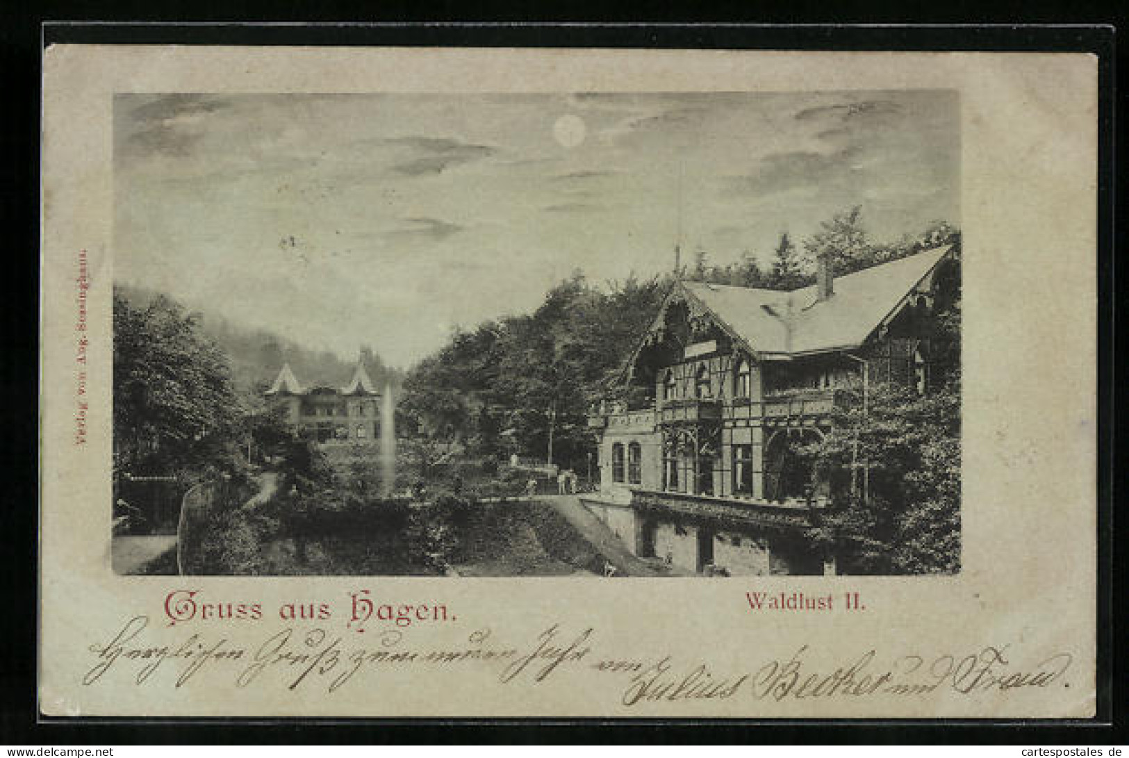 Mondschein-AK Hagen, Waldlust II.  - Hagen