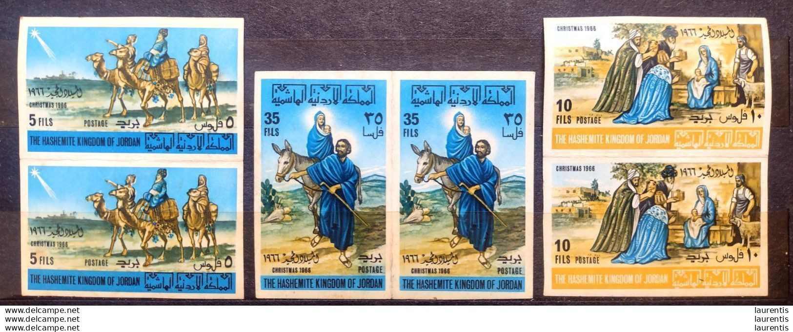 D14103  The Three Wise Men - Jordan Yv 560-62 Imperforated - No Gum - 3,85 - Cristianesimo