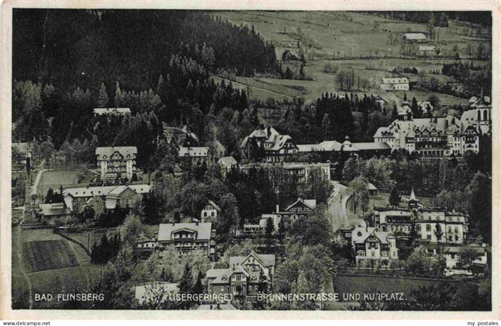 73976216 Bad_Flinsberg_Swieradow_Zdroj_PL Panorama Brunnenstrasse Und Kurplatz - Polen