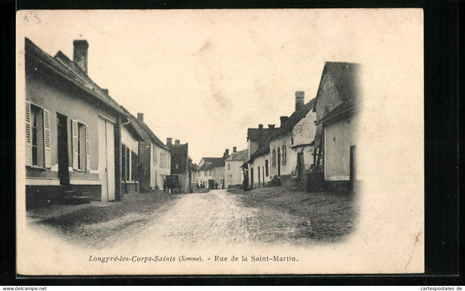 CPA Longpré-les-Corps-Saints, Rue De La Saint-Martin, Vue De La Rue  - Sonstige & Ohne Zuordnung