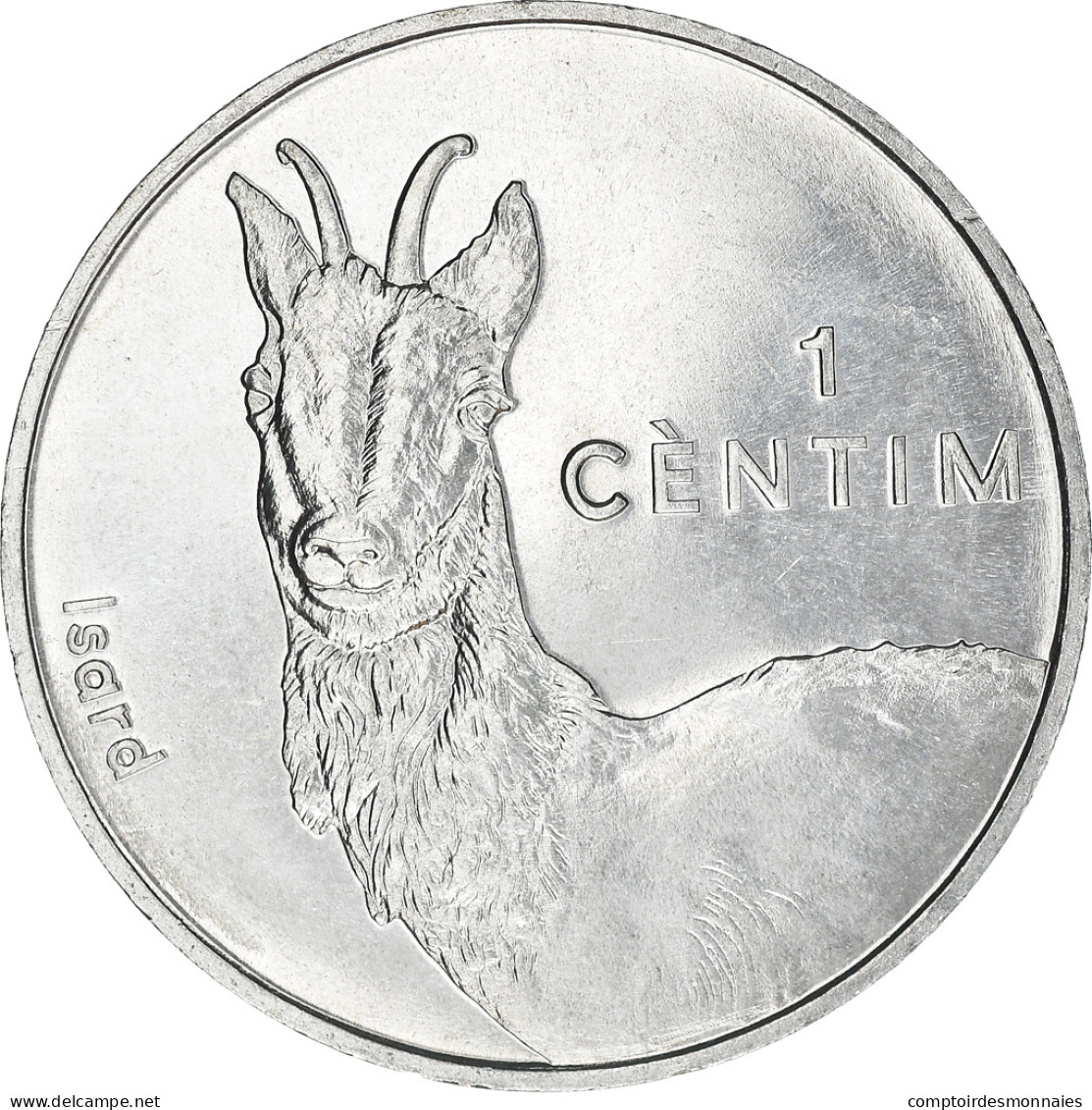 Monnaie, Andorra, Centim, 2002, Isard, SPL+, Aluminium, KM:177 - Andorra