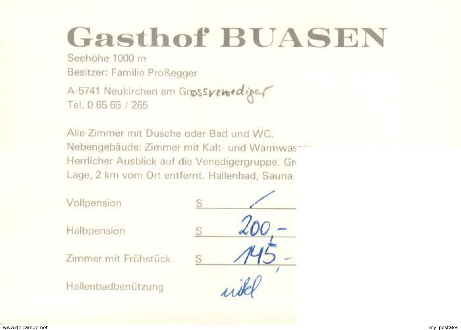 73945752 Neukirchen_Grossvenediger_AT Gasthof Buasen Gastraum Terrasse Hallenbad - Altri & Non Classificati