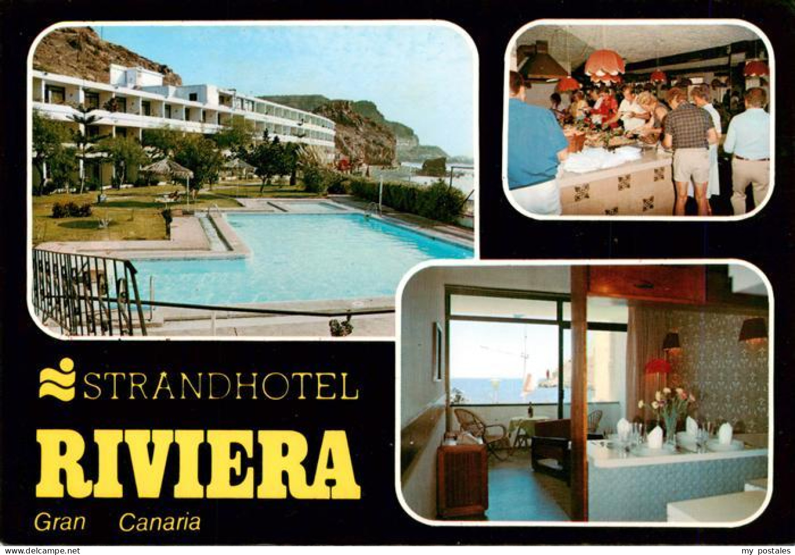 73945732 Gran_Canaria_ES Strandhotel Riviera Pool Speiseraum Appartement - Autres & Non Classés