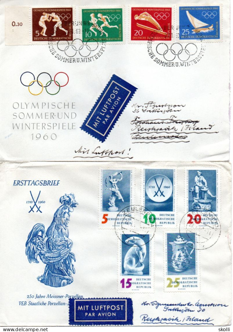 Vinter And Summer Olympic Games 1960 And 250 Years Anniversary Of Porcelainfactory  Meissener. - 1950-1970