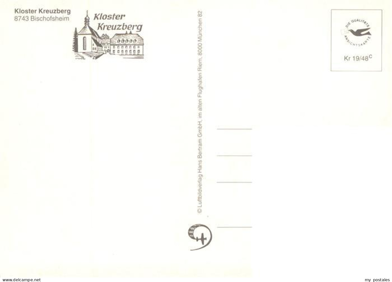 73904190 Bischofsheim Rhoen Kloster Kreuzberg Fliegeraufnahme - Altri & Non Classificati