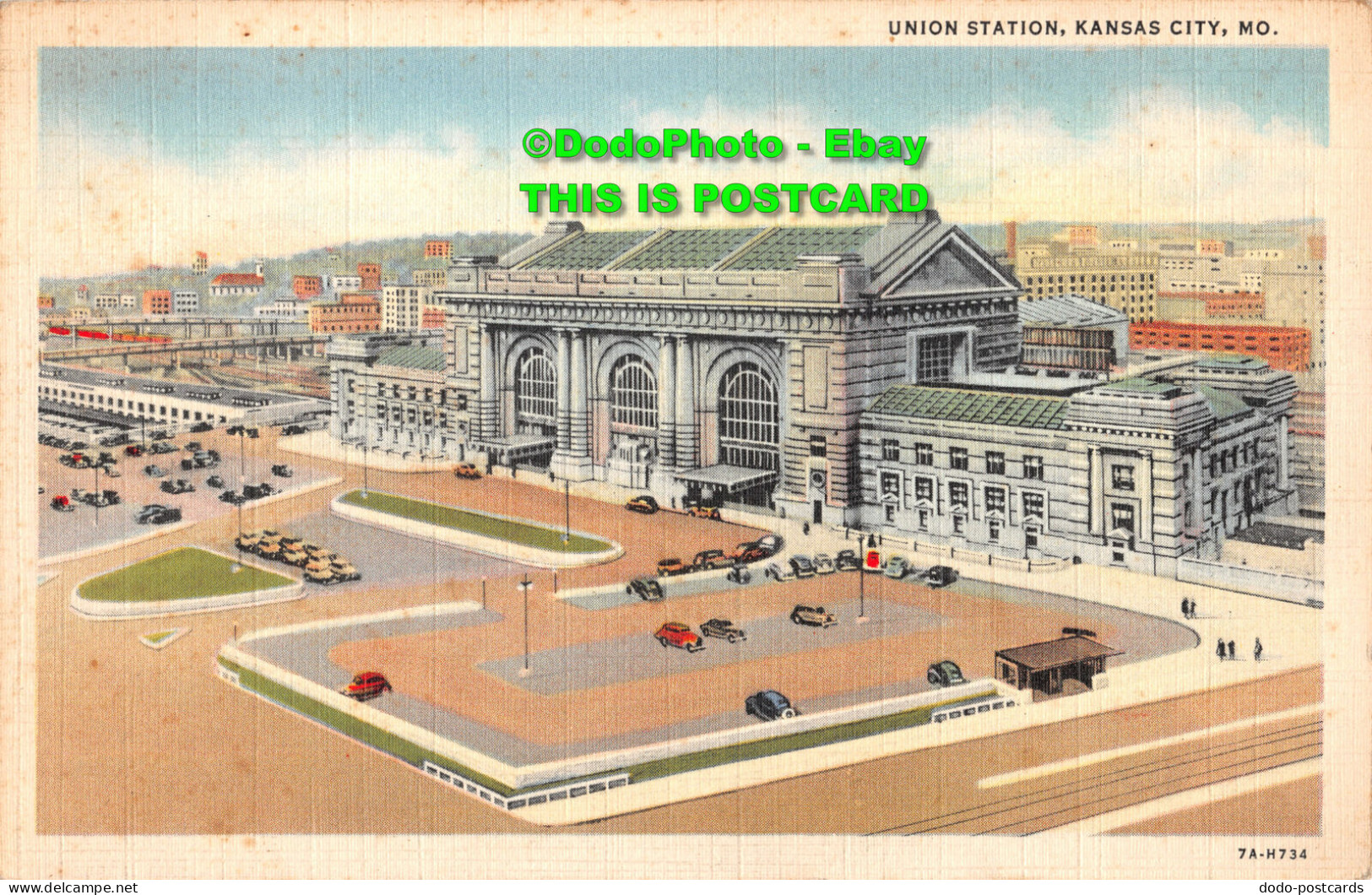 R346645 Mo. Kansas City. Union Station. Max Bernstein. Curteich. C. T. Art Color - World