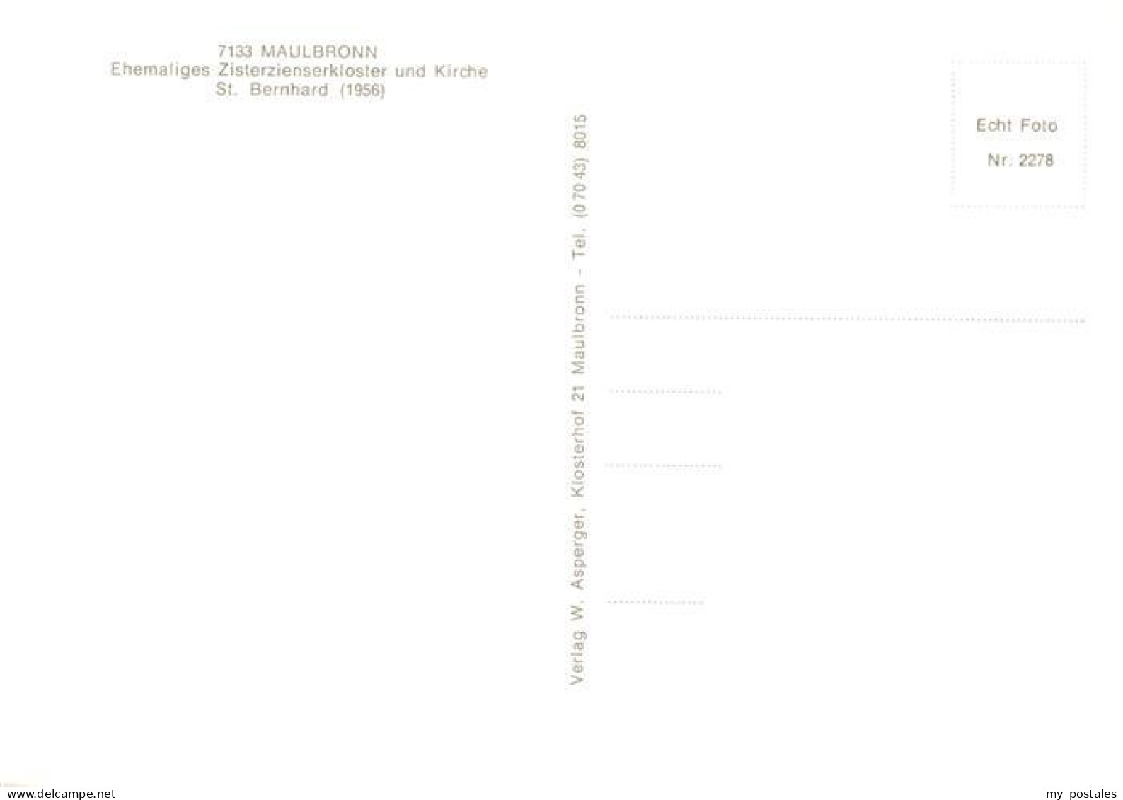 73904132 Maulbronn Ehem Zisterzienserkloster Und Kirche St Bernhard Teilansichte - Andere & Zonder Classificatie