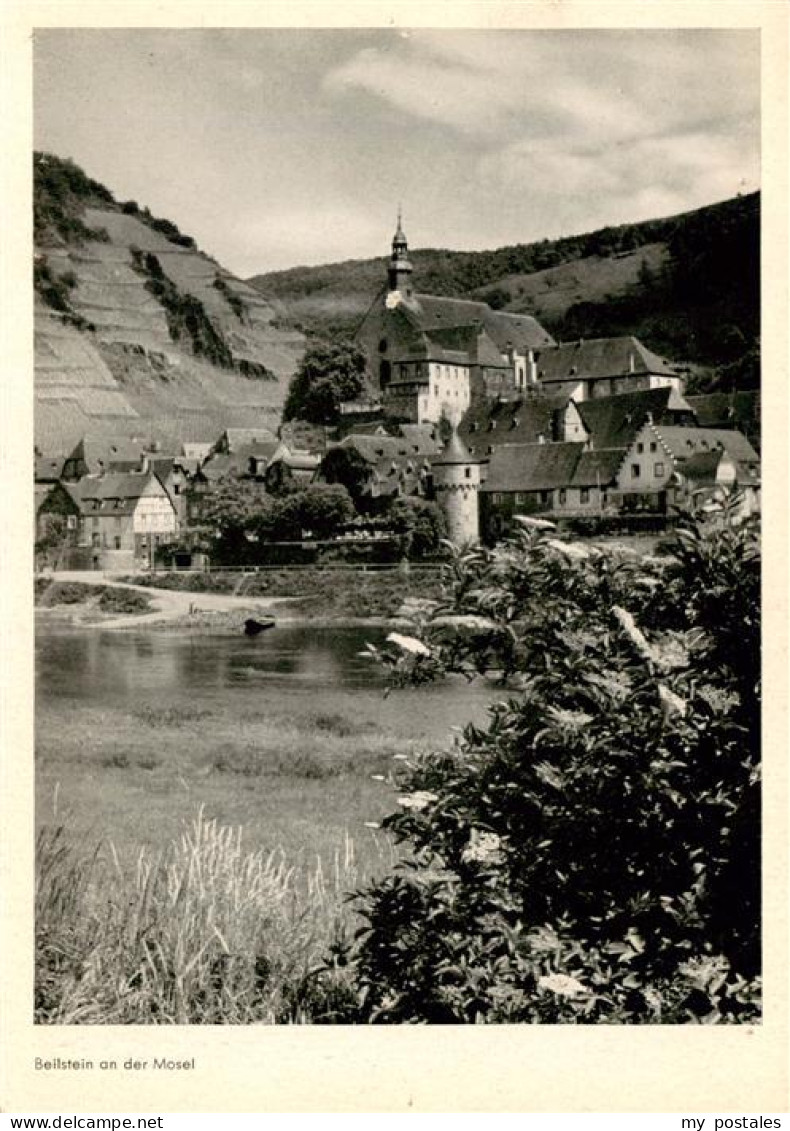 73904125 Beilstein Mosel Partie An Der Mosel Mit Kirche - Autres & Non Classés