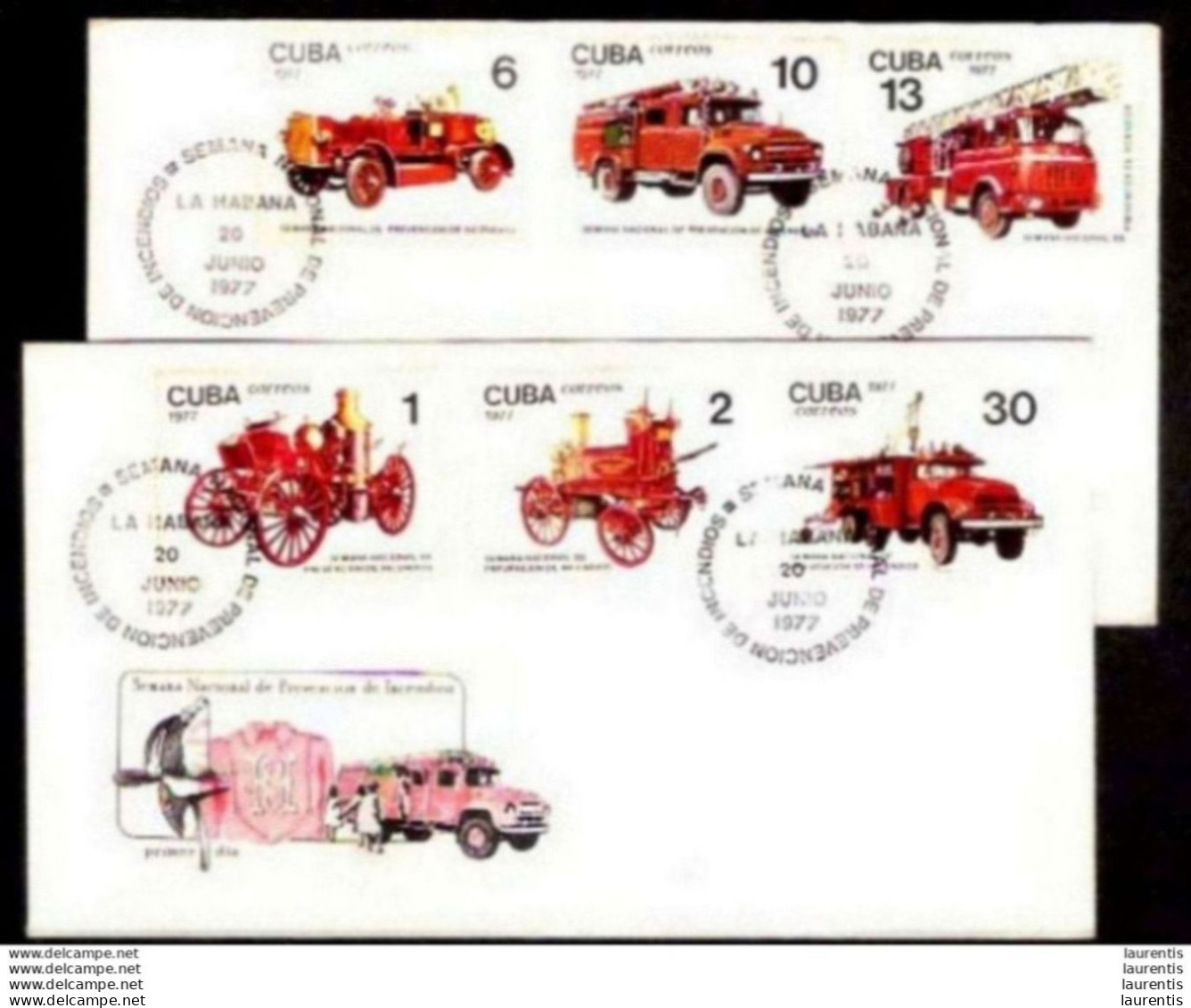 2607  Firemen - Pompiers 1977 - FDC - Cb - 2,95 - Sapeurs-Pompiers