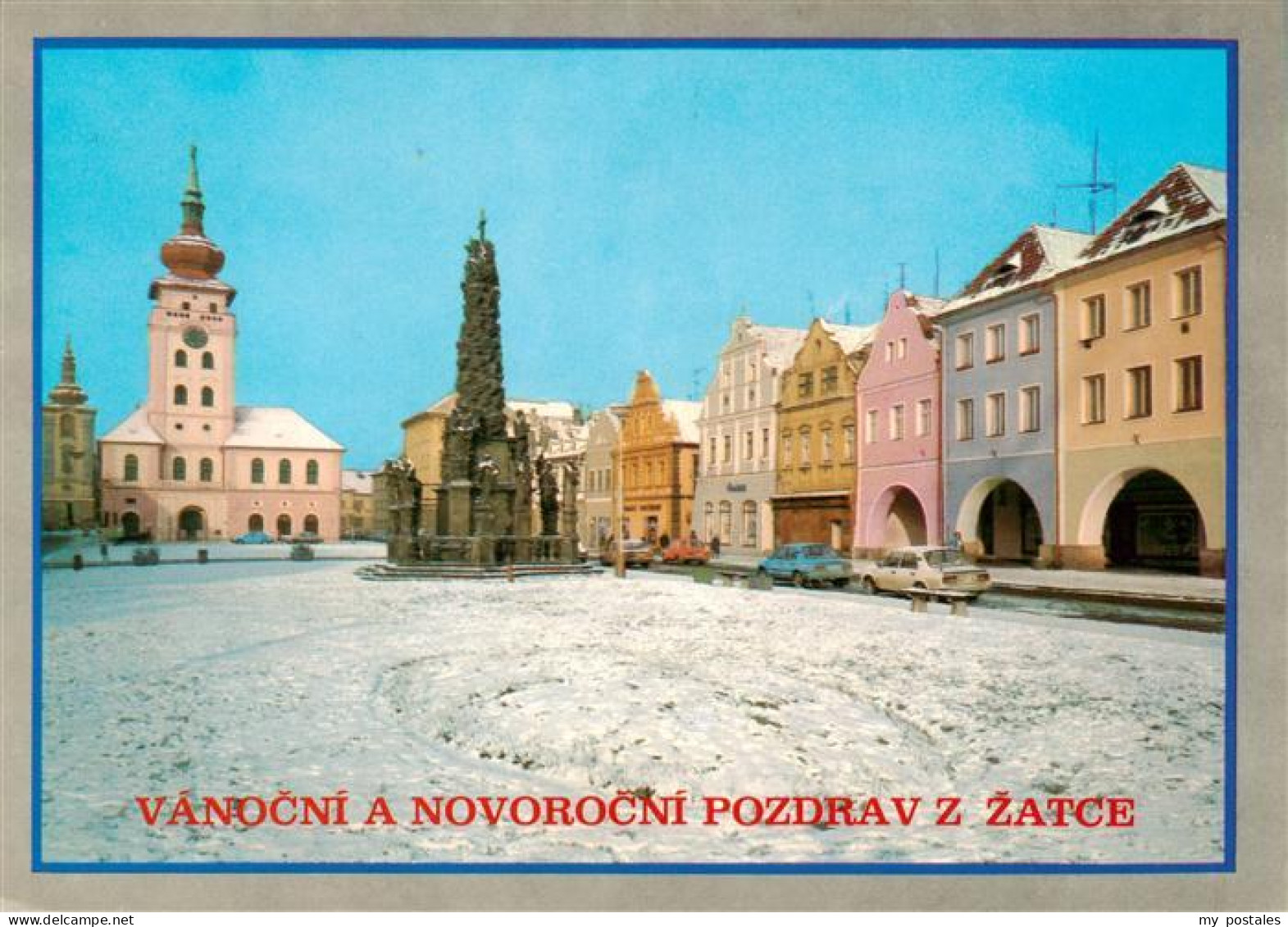 73904004 Zatec Saaz CZ Vanocni A Novorocni Pozdrav Z Zatec - Tchéquie