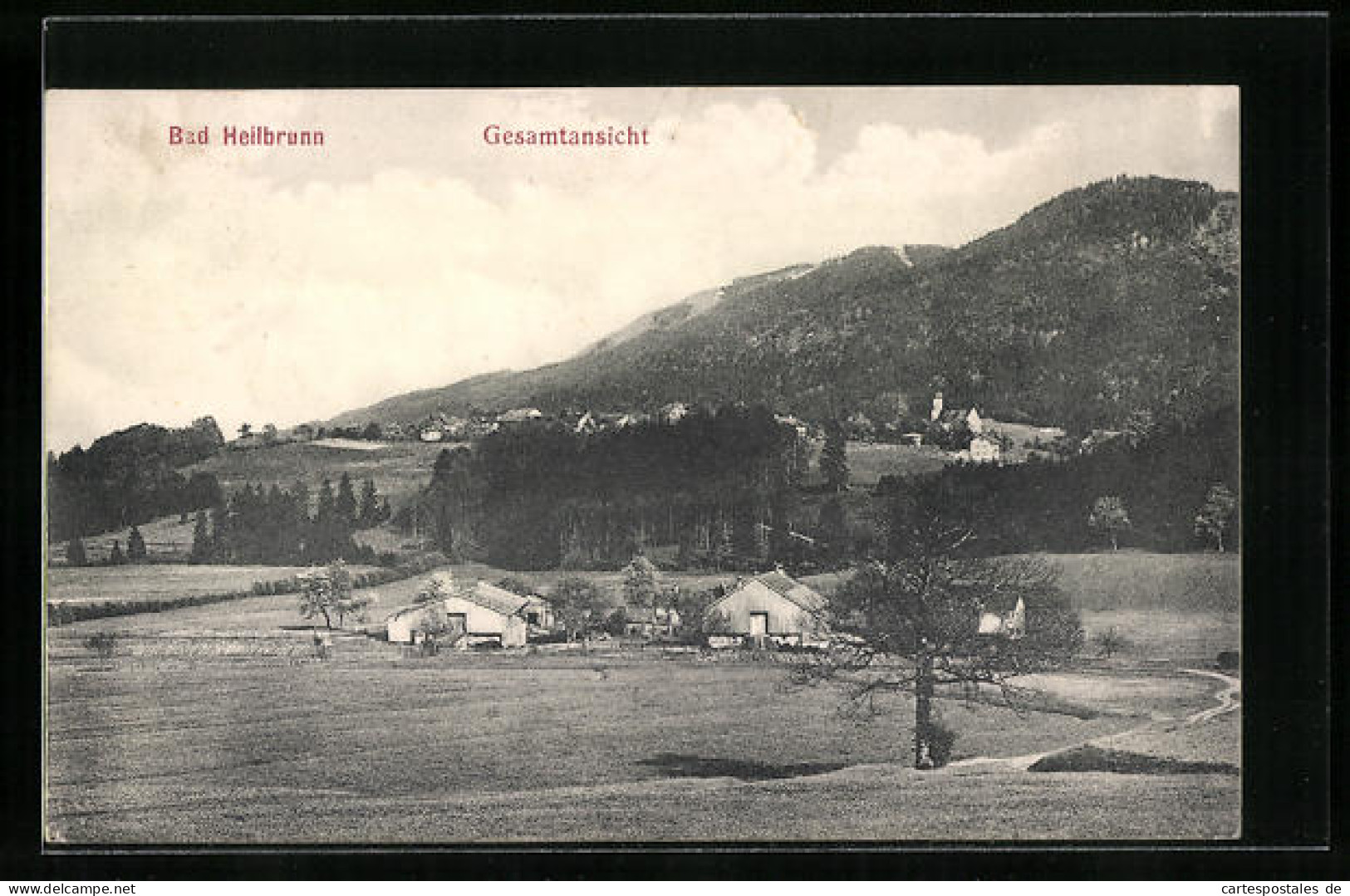 AK Bad Heilbrunn, Gesamtansicht Mit Bergen  - Other & Unclassified