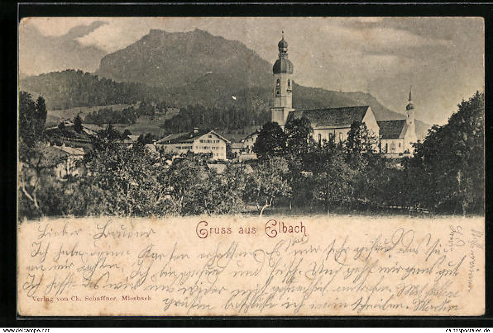 AK Elbach, Panorama Mit Kirche  - Altri & Non Classificati