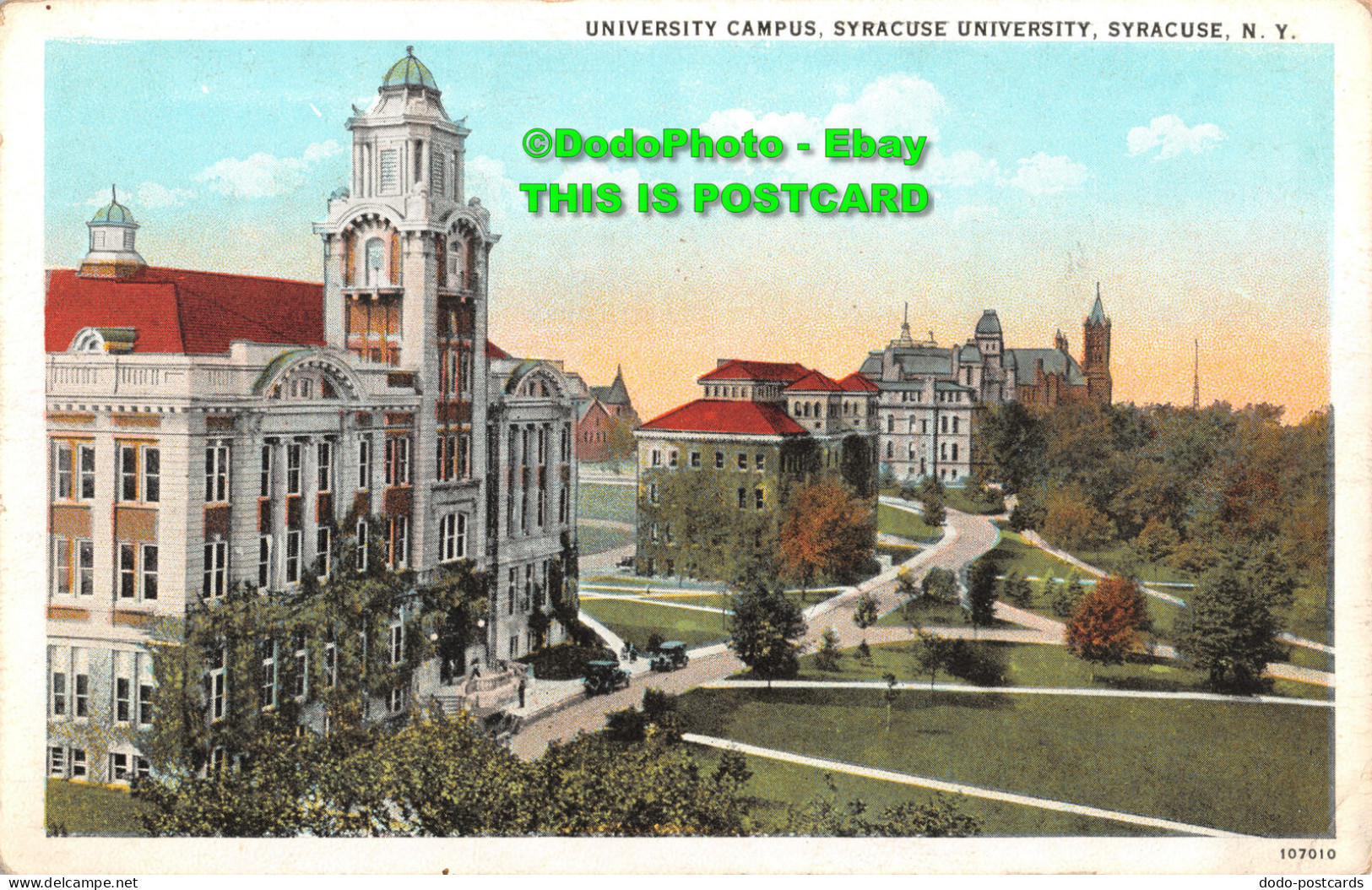 R347260 N. Y. Syracuse. Syracuse University. University Campus. Wm. Jubb Co. C. - World