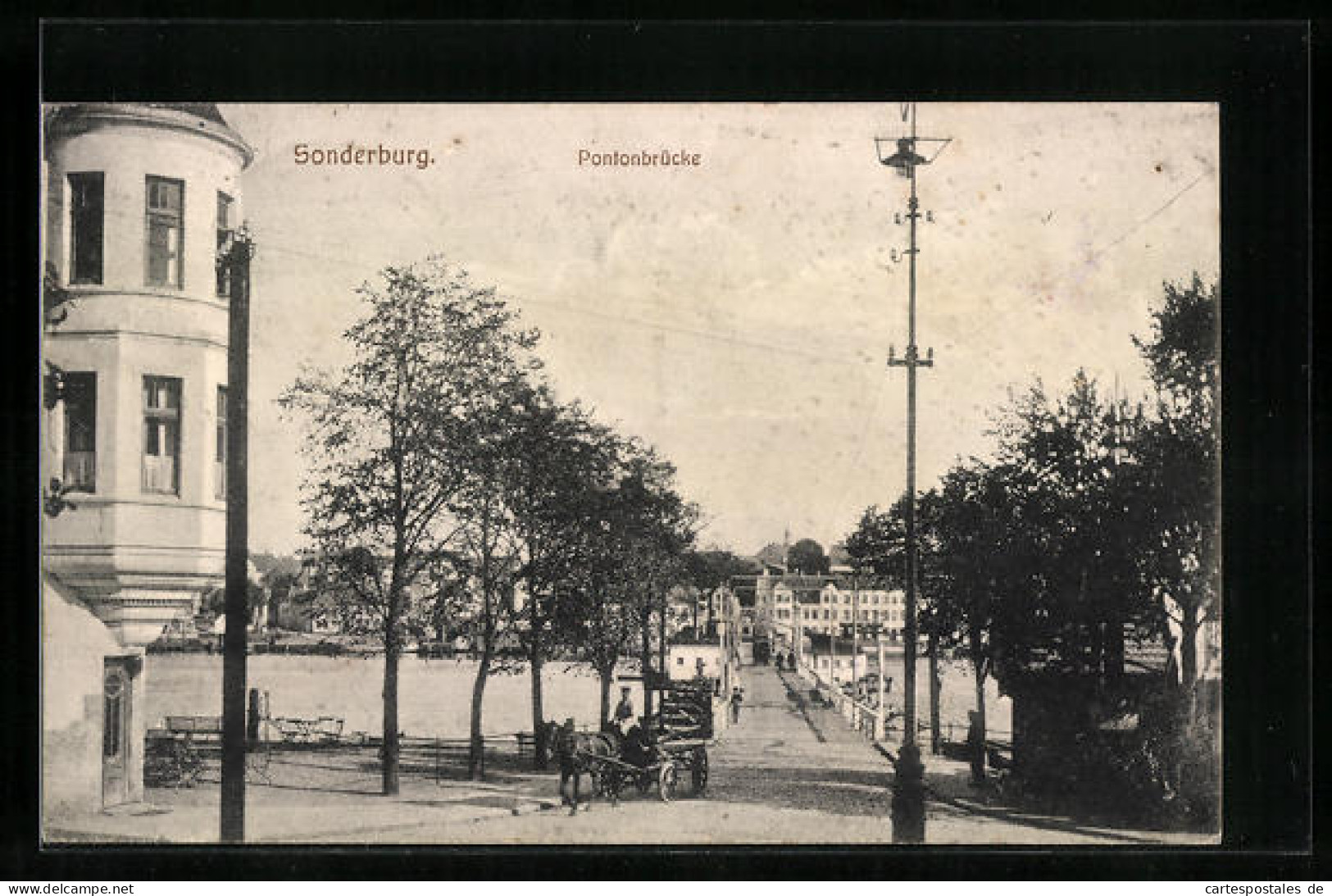 AK Sonderburg, Pontonbrücke  - Dänemark