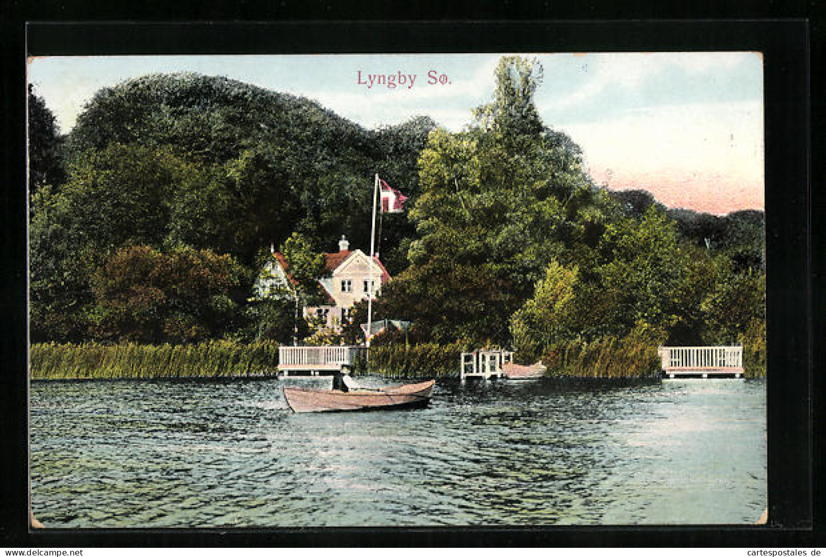 AK Lyngby, So, Ruderboot Auf Dem See  - Denmark