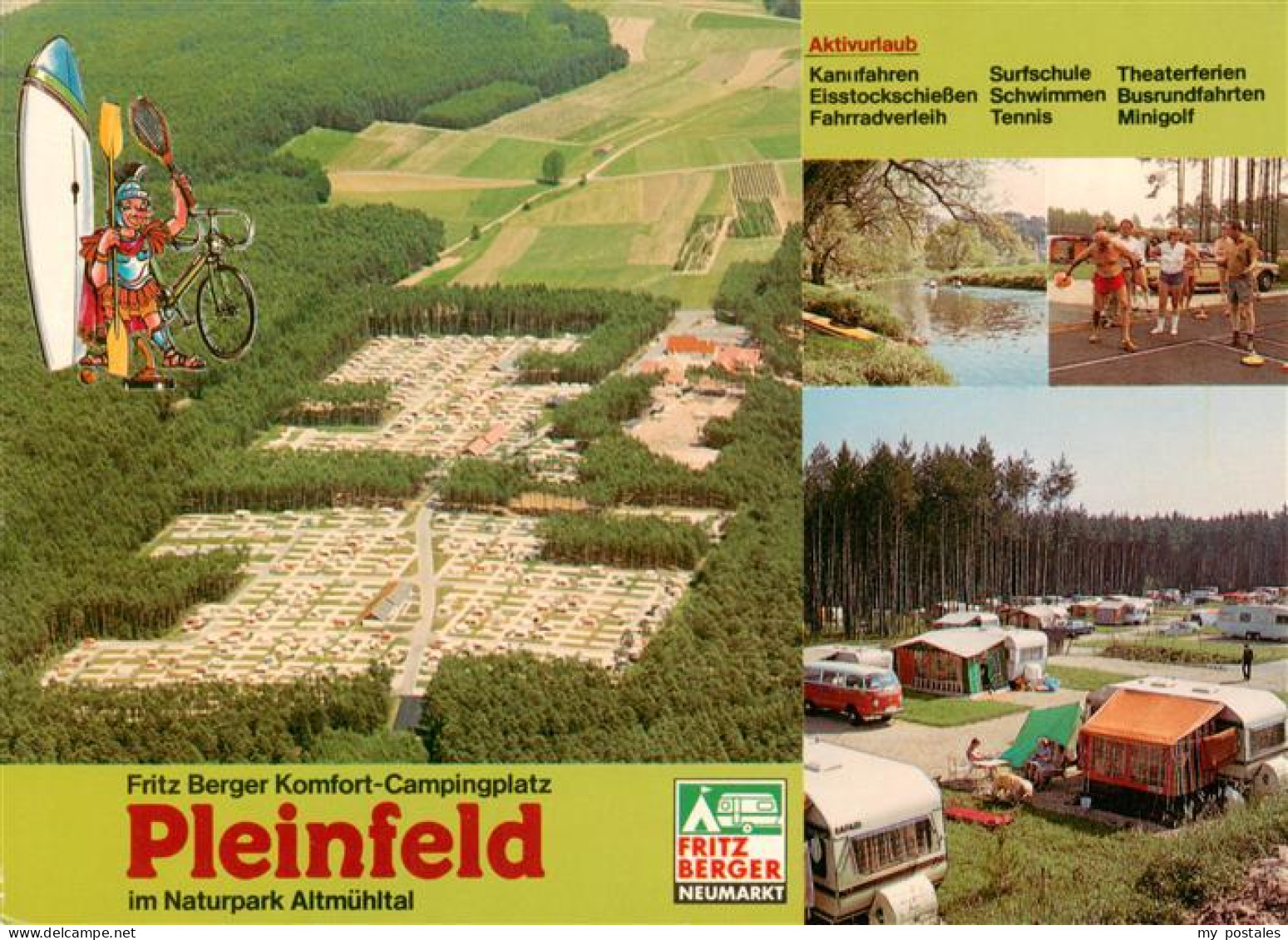 73903953 Pleinfeld Fritz Berger Waldcamping Fliegeraufnahme Kanufahren Eisstocks - Altri & Non Classificati