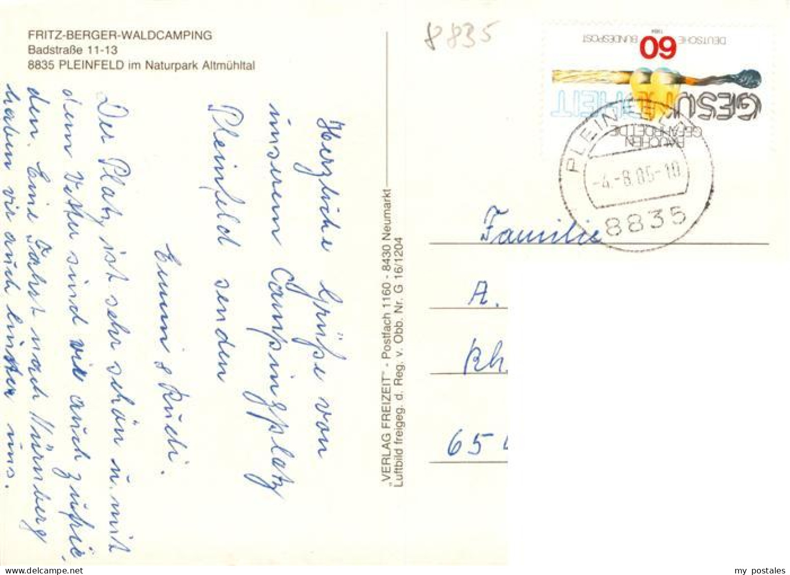 73903953 Pleinfeld Fritz Berger Waldcamping Fliegeraufnahme Kanufahren Eisstocks - Sonstige & Ohne Zuordnung