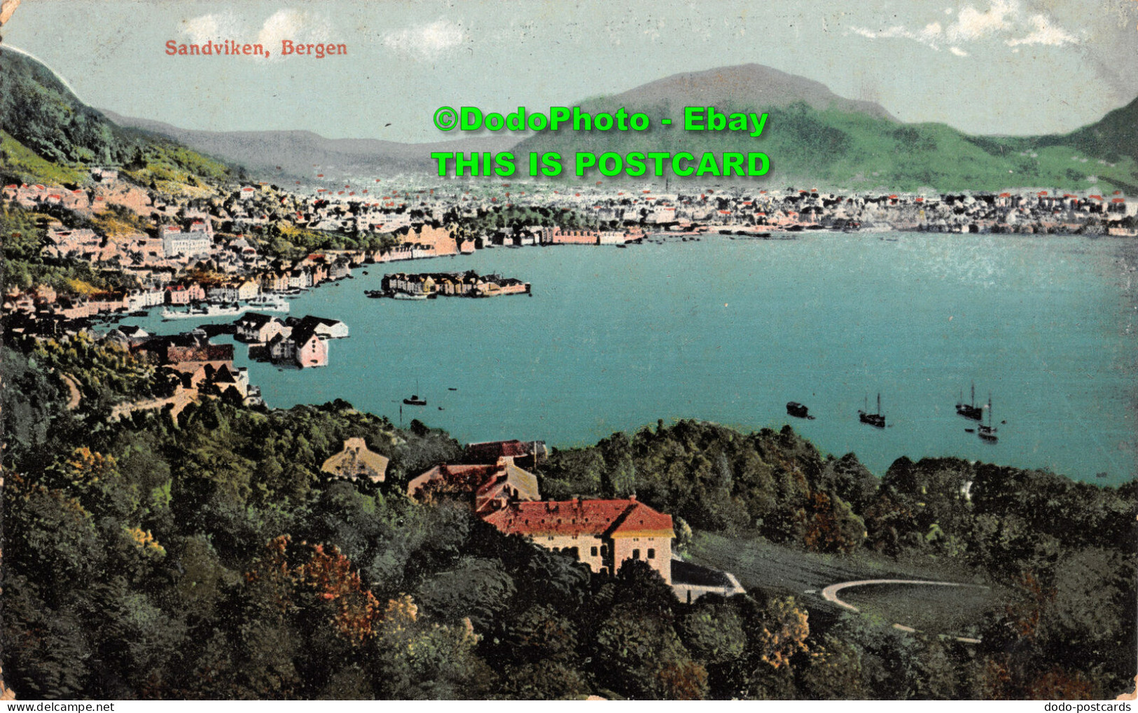 R347291 Bergen. Sandviken. M. And Co. Postcard - World