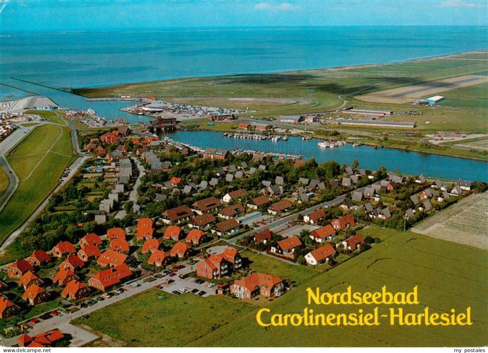 73903916 Carolinensiel-Harlesiel Ostfriesland Fliegeraufnahme Mit Hafen Und Feri - Wittmund
