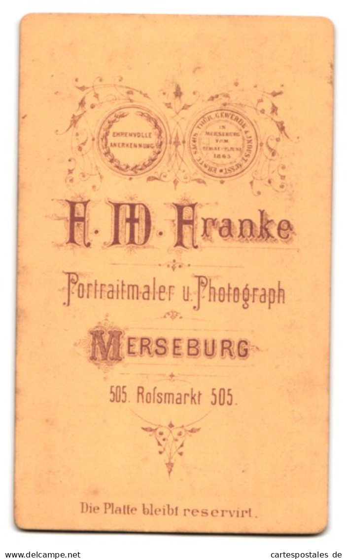 Fotografie F. W. Franke, Merseburg, Rossmarkt 505, Süsses Kleinkind Im Langen Kleid  - Personnes Anonymes