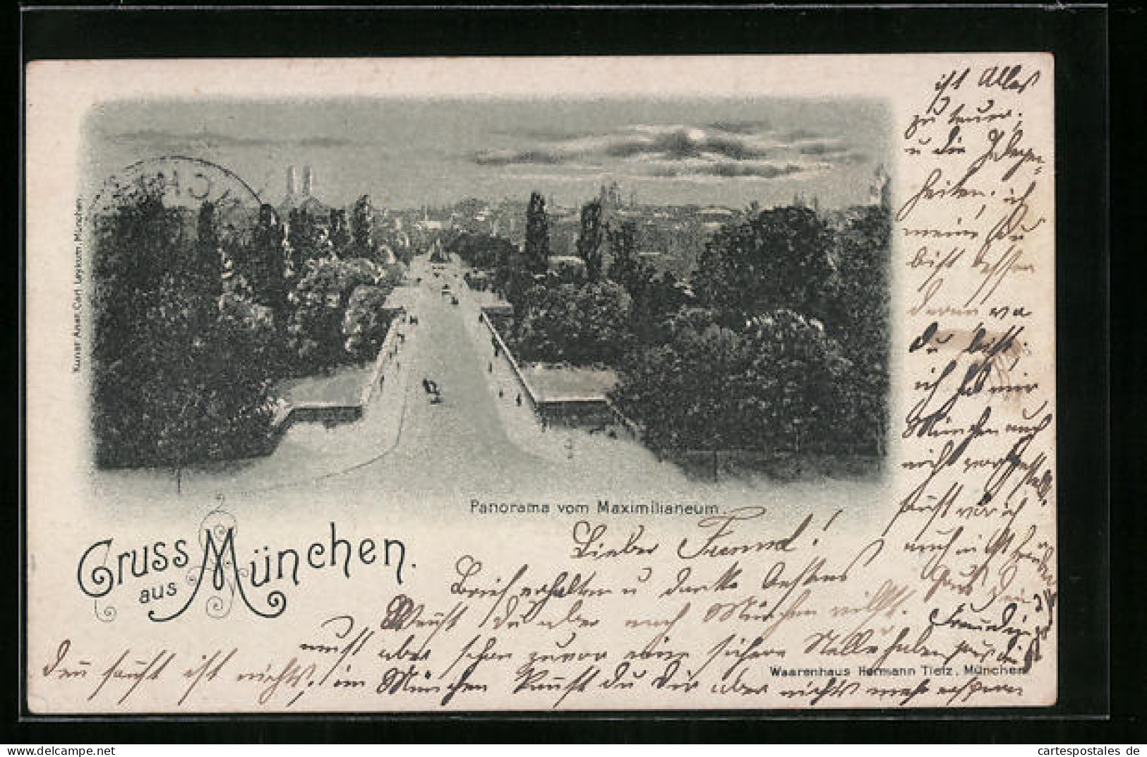 AK München, Panorama Vom Maximilianeum  - Muenchen