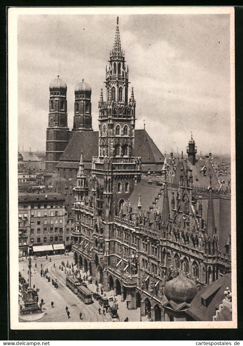 AK München, Rathaus Und Frauenkirche  - Muenchen