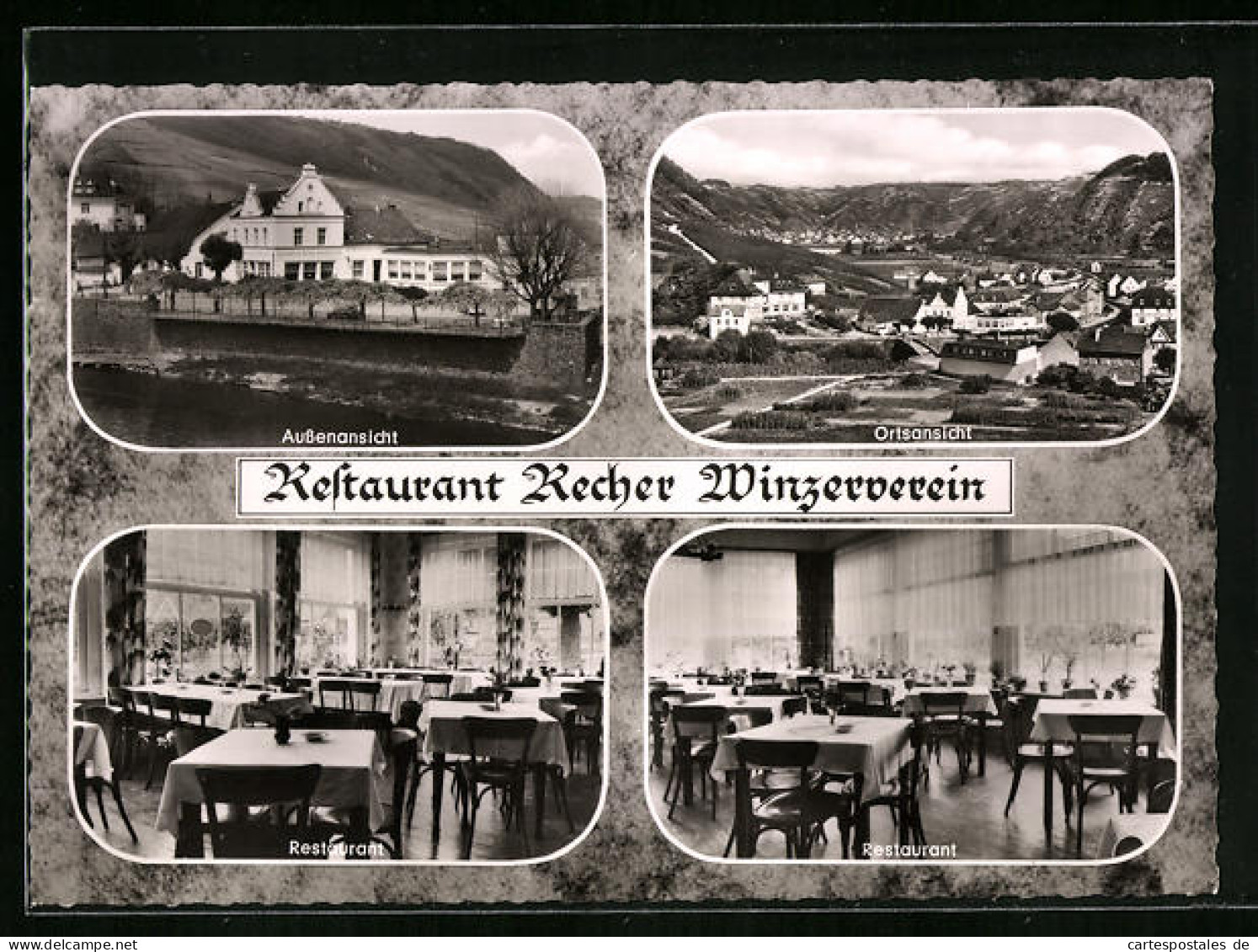 AK Rech /Ahr, Wein- Und Speiserestaurant Winzerverein, Ortsansicht  - Autres & Non Classés