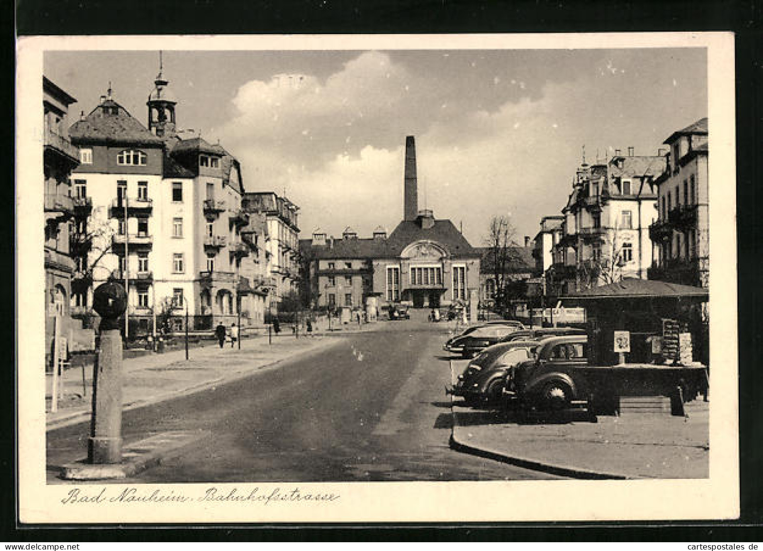 AK Bad Nauheim, Blick In Die Bahnhofstrasse  - Bad Nauheim