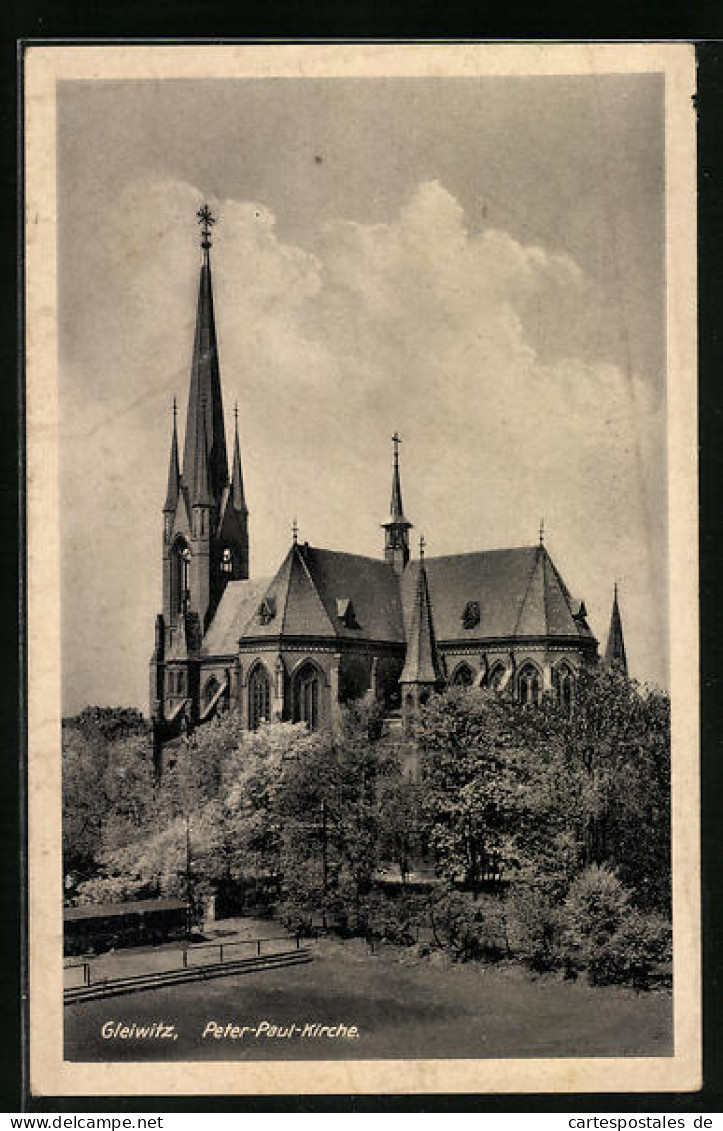 AK Gleiwitz, Blick Zur Peter-Paul-Kirche  - Schlesien