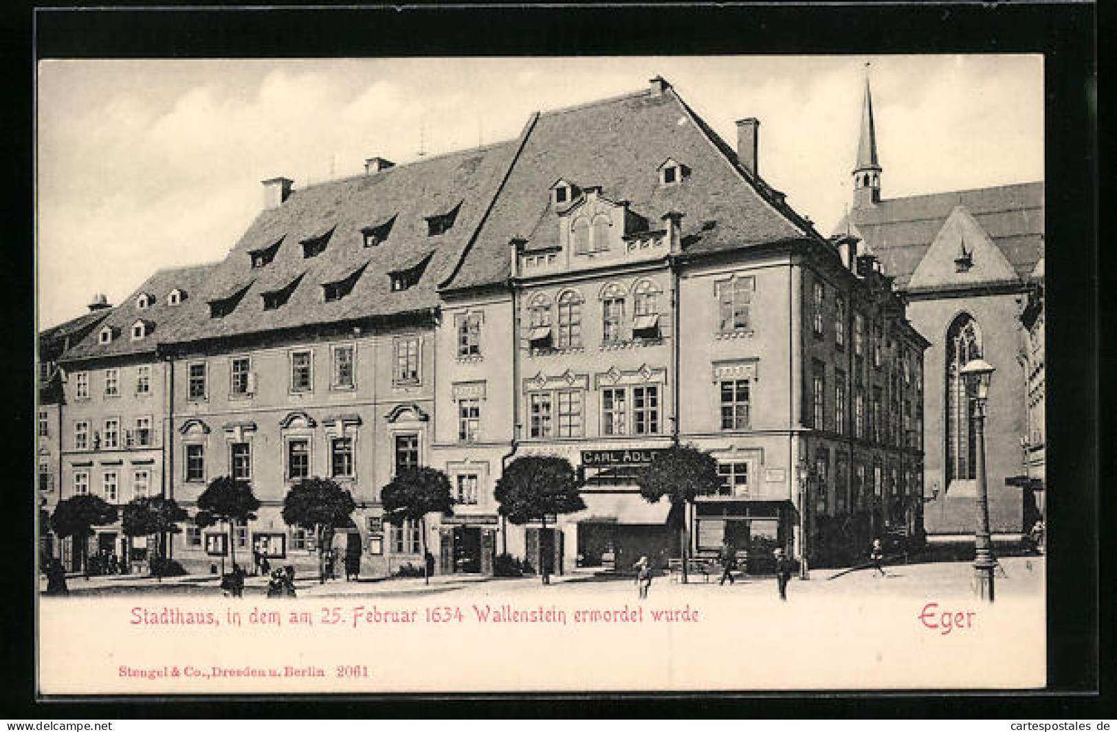 AK Eger, Gäste Vor Dem Stadthaus  - Czech Republic