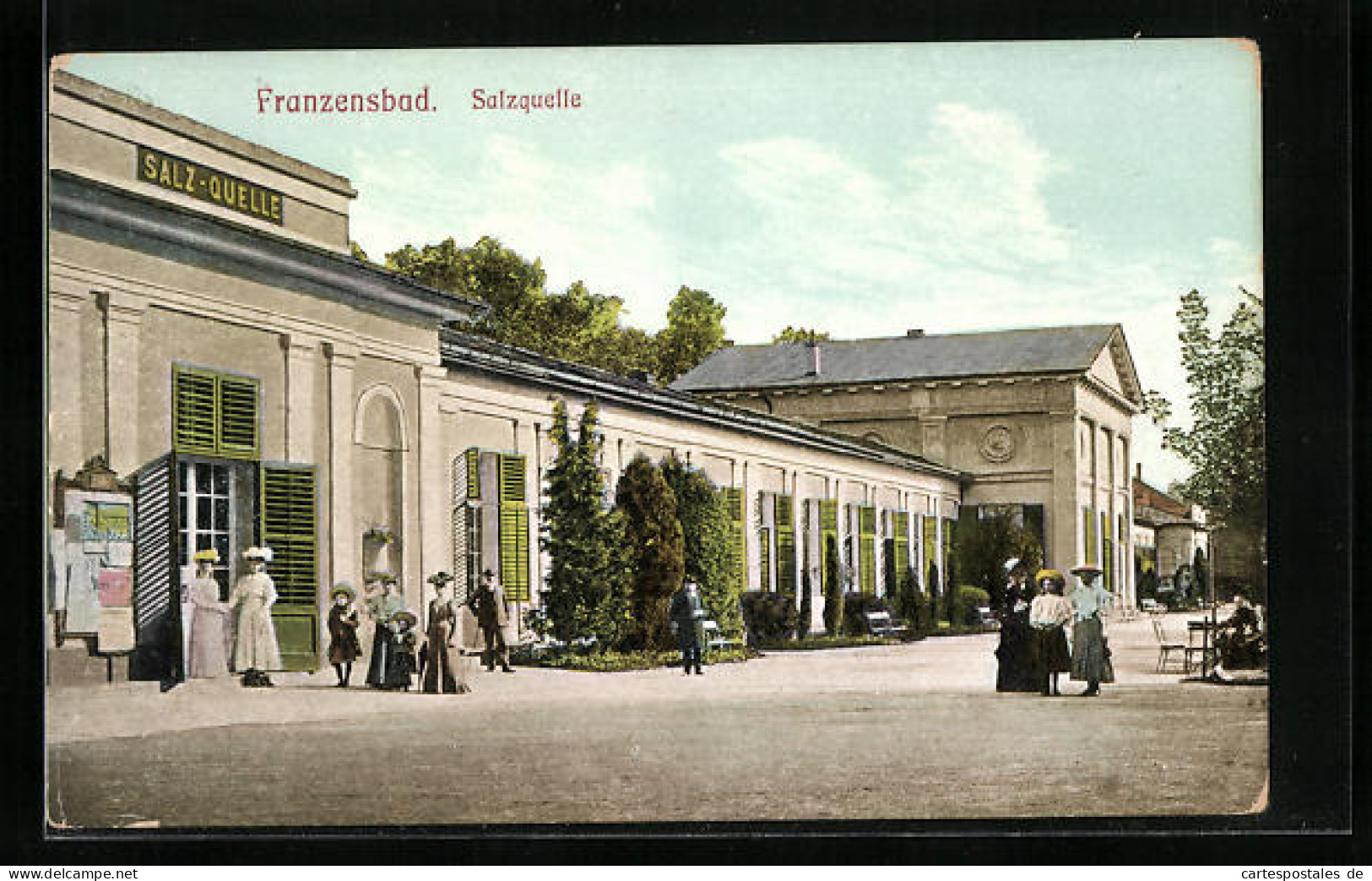 AK Franzensbad, Besucher Vor Der Salzquelle  - Tchéquie