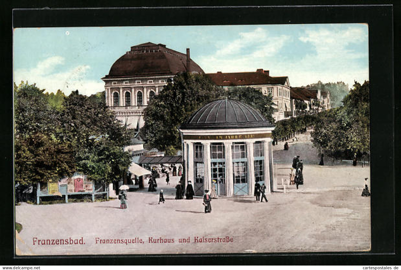 AK Franzensbad, Franzensquelle, Kurhaus Und Kaiserstrasse  - Czech Republic