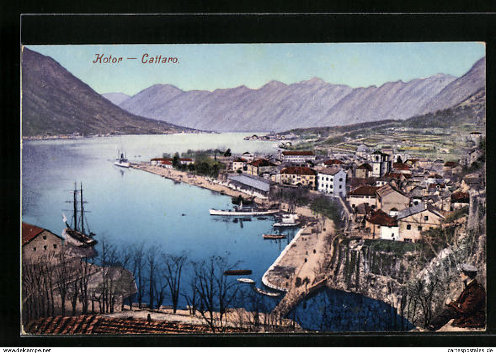 AK Cattaro, Segelboote Am Ufer Des Ortes  - Montenegro