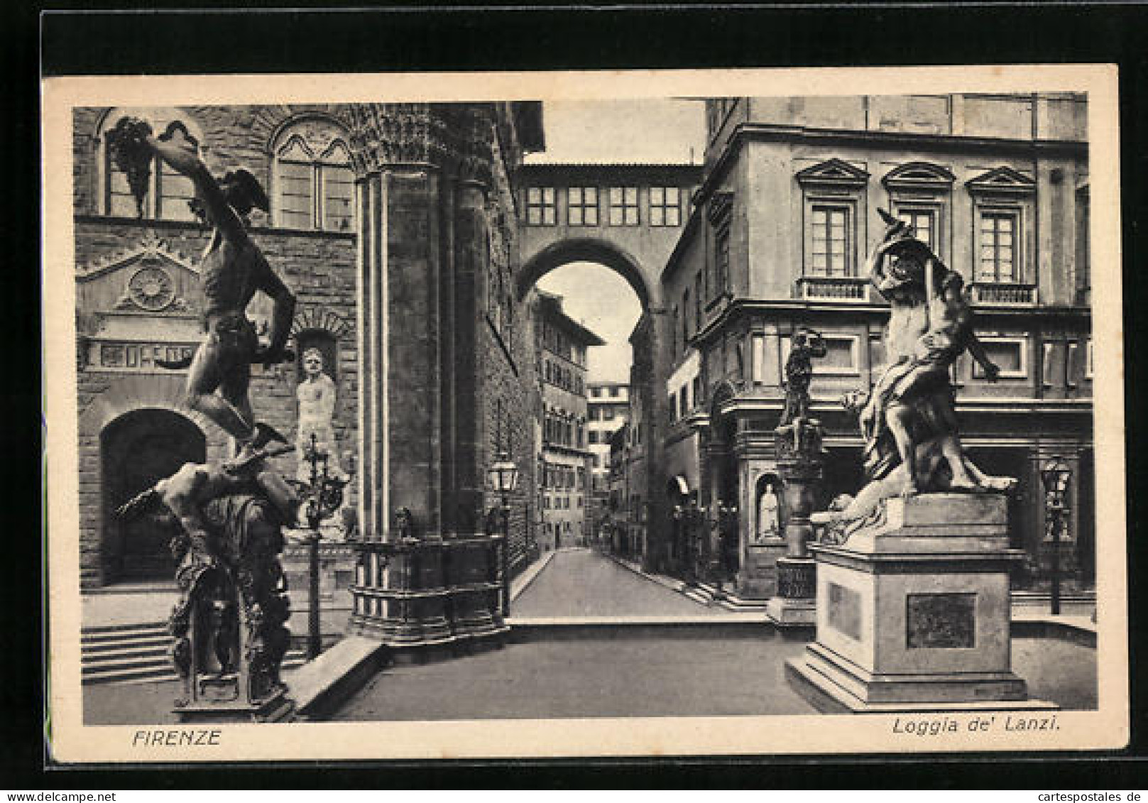 Cartolina Firenze, Loggia De'Lanzi  - Firenze