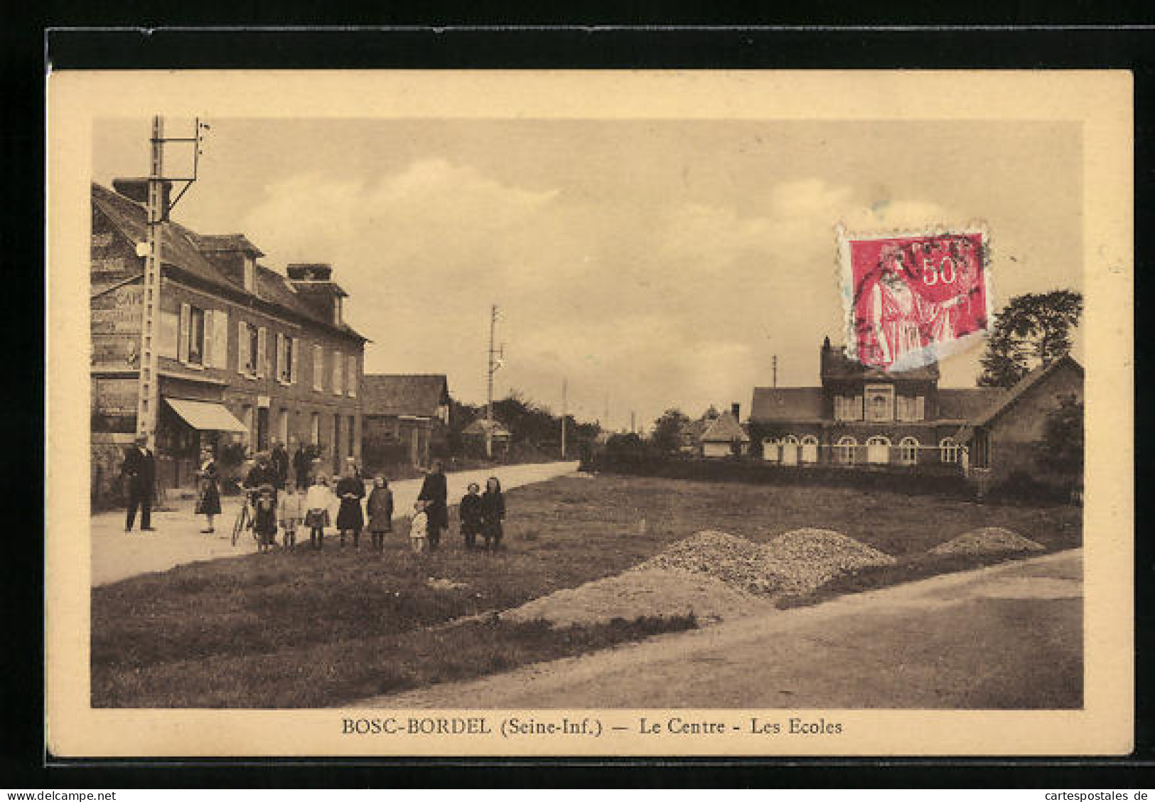 CPA Bosc-Bordel, Le Centre - Les Ecoles  - Sonstige & Ohne Zuordnung