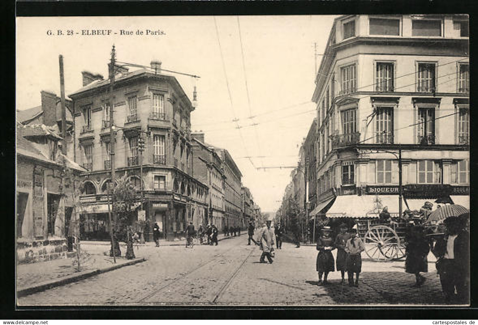 CPA Elbeuf, Rue De Paris  - Elbeuf