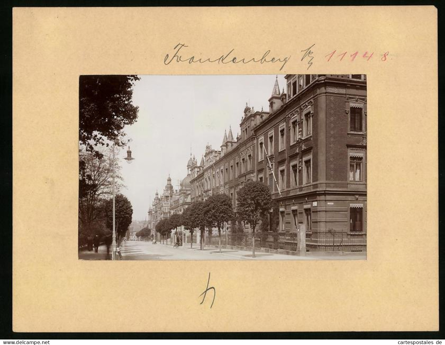 Fotografie Brück & Sohn Meissen, Ansicht Frankenberg I. Sa., Blick In Die Humboldstrasse / Körnerstrasse, Wohnhäuser  - Lieux