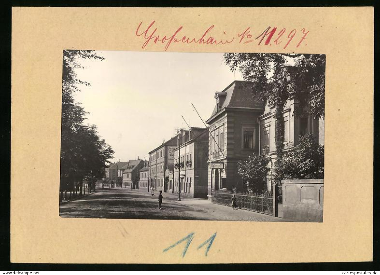 Fotografie Brück & Sohn Meissen, Ansicht Grossenhain, Johannesallee Mit Haus Tagesblatt, Wohnhäusern  - Lieux