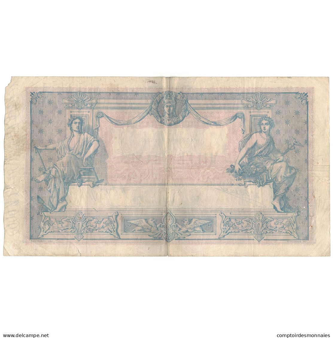 France, 1000 Francs, Bleu Et Rose, 1925, J.1872, TB, Fayette:36.41, KM:67j - 1 000 F 1889-1926 ''Bleu Et Rose''