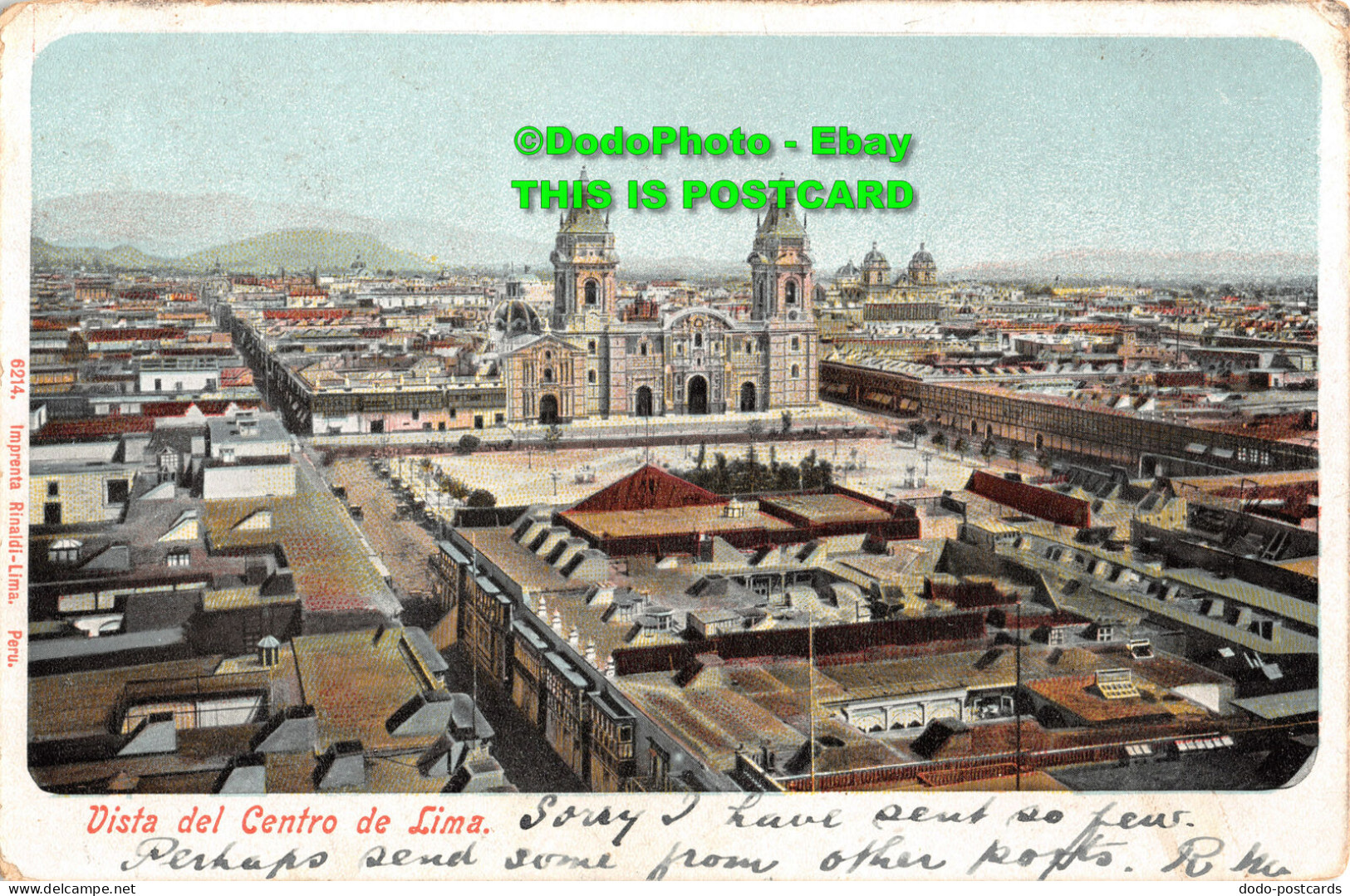 R347307 Vista Del Centro De Lima. Rinaldi Lima. 6214. 1904 - World