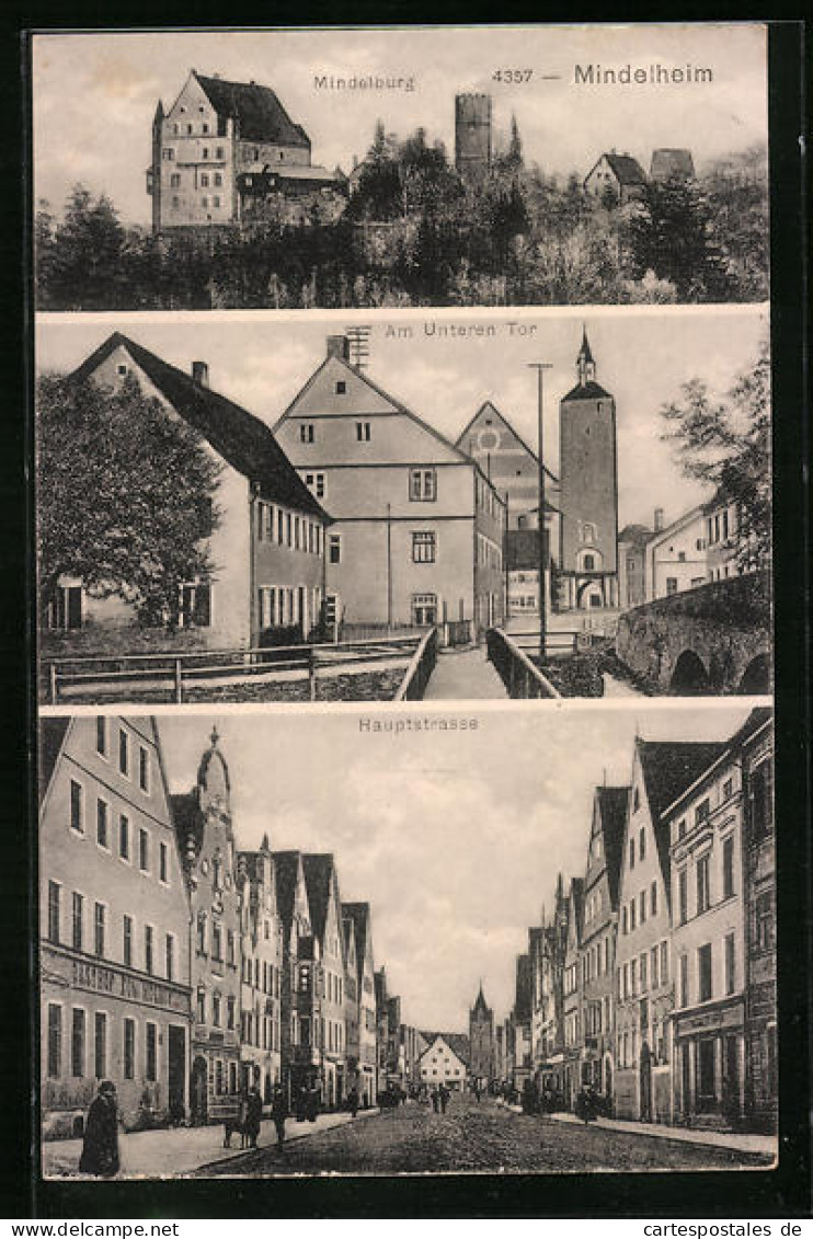 AK Mindelheim, Am Unteren Tor, Mindelburg, Hauptstrasse  - Mindelheim