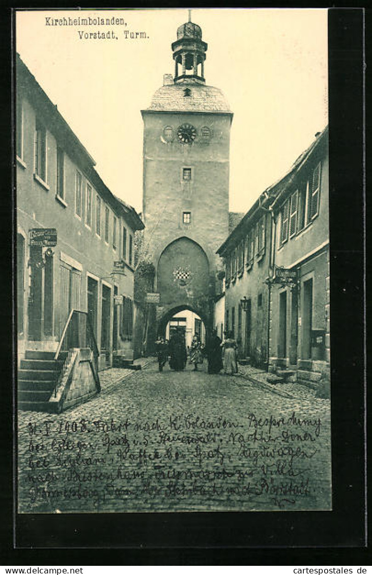 AK Kirchheimbolanden, Vorstadt Mit Turm  - Kirchheimbolanden