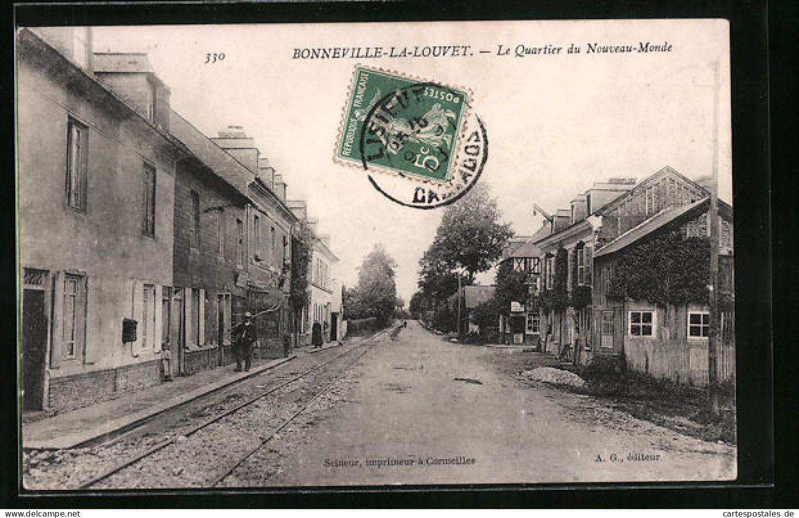 CPA Bonneville-la-Louvet, Le Quartier Du Nouveau-Monde  - Other & Unclassified