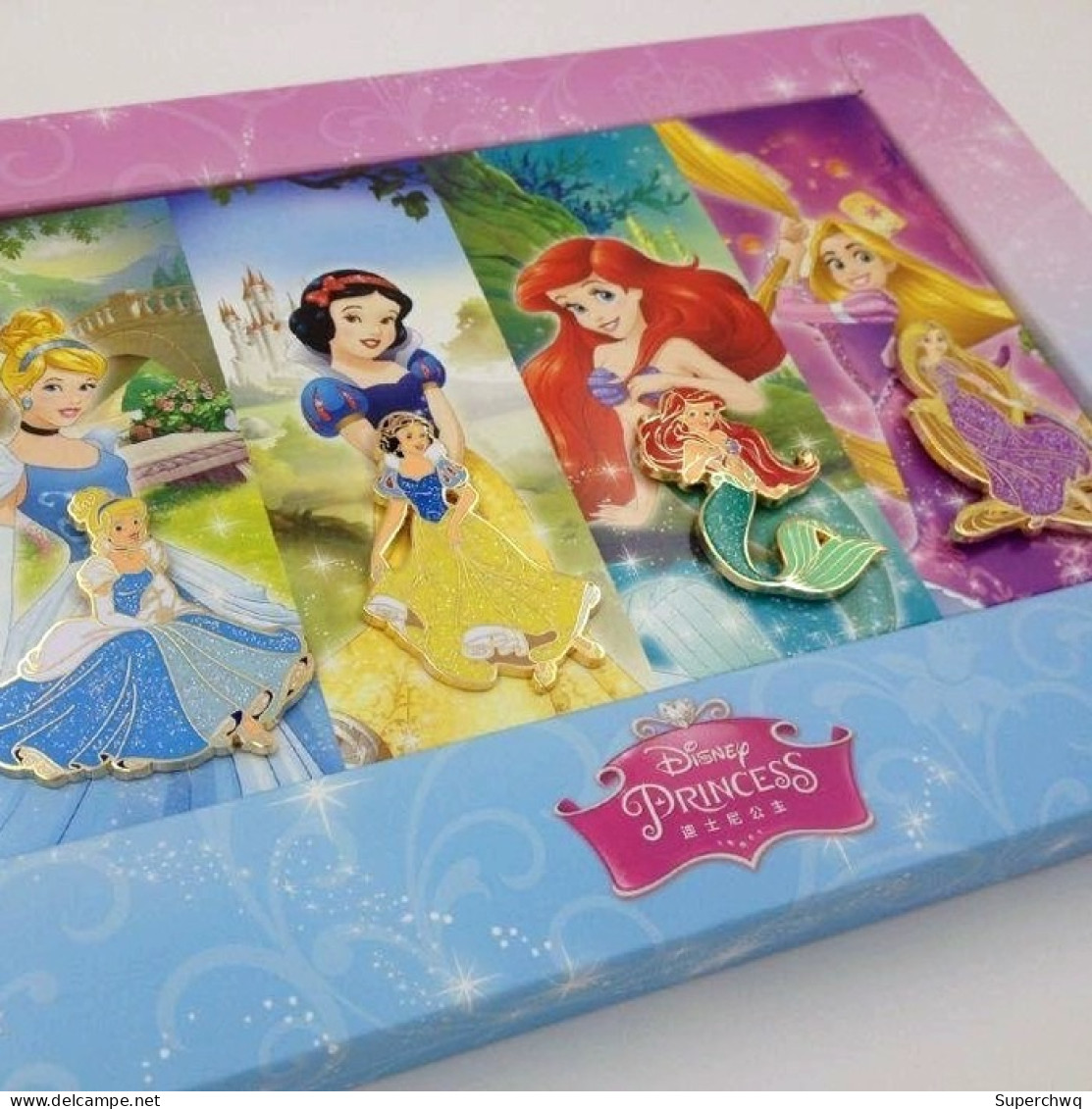 China Shanghai Philatelic Corporation Disney Authorized Princess Badge, Containing 4 Princess Badges - Disney