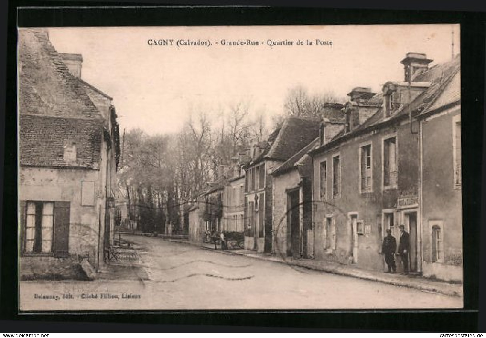 CPA Cagny, Grande-Rue, Quartier De La Poste  - Otros & Sin Clasificación