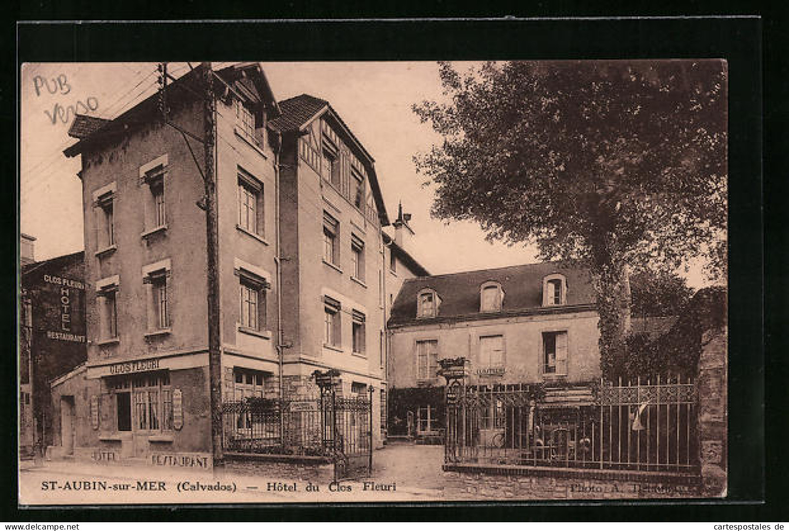 CPA St-Aubin-sur-Mer, Hôtel Du Clos Fleuri  - Saint Aubin