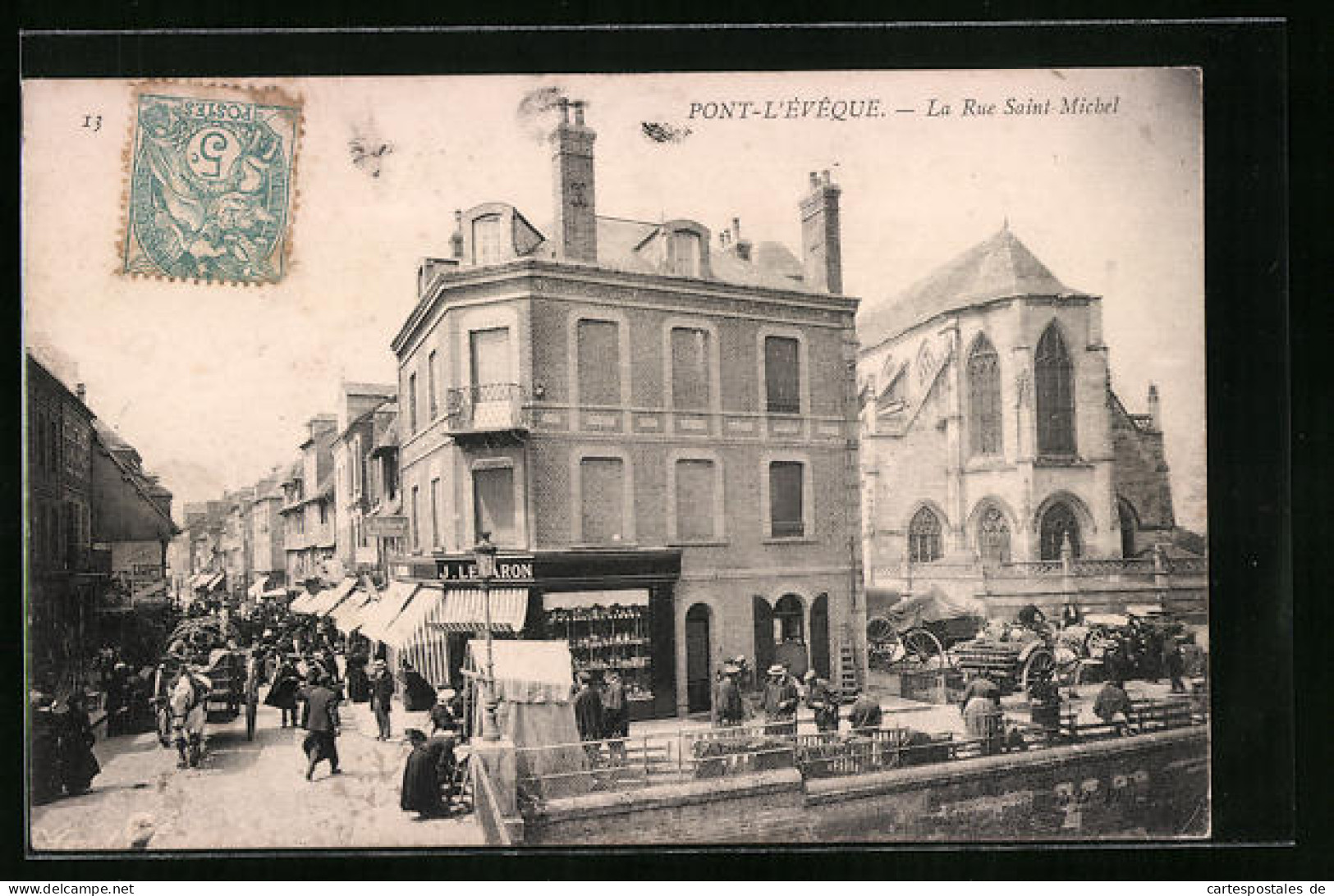 CPA Pont-L`Évêque, La Rue Saint Michel  - Andere & Zonder Classificatie