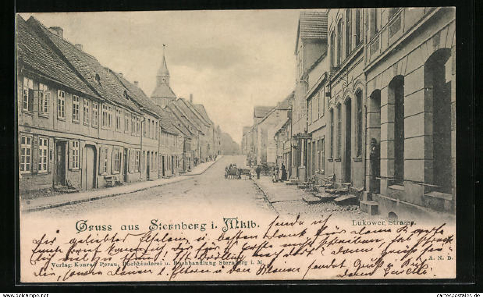 AK Sternberg I. M., Blick In Die Lukower Strasse  - Sternberg