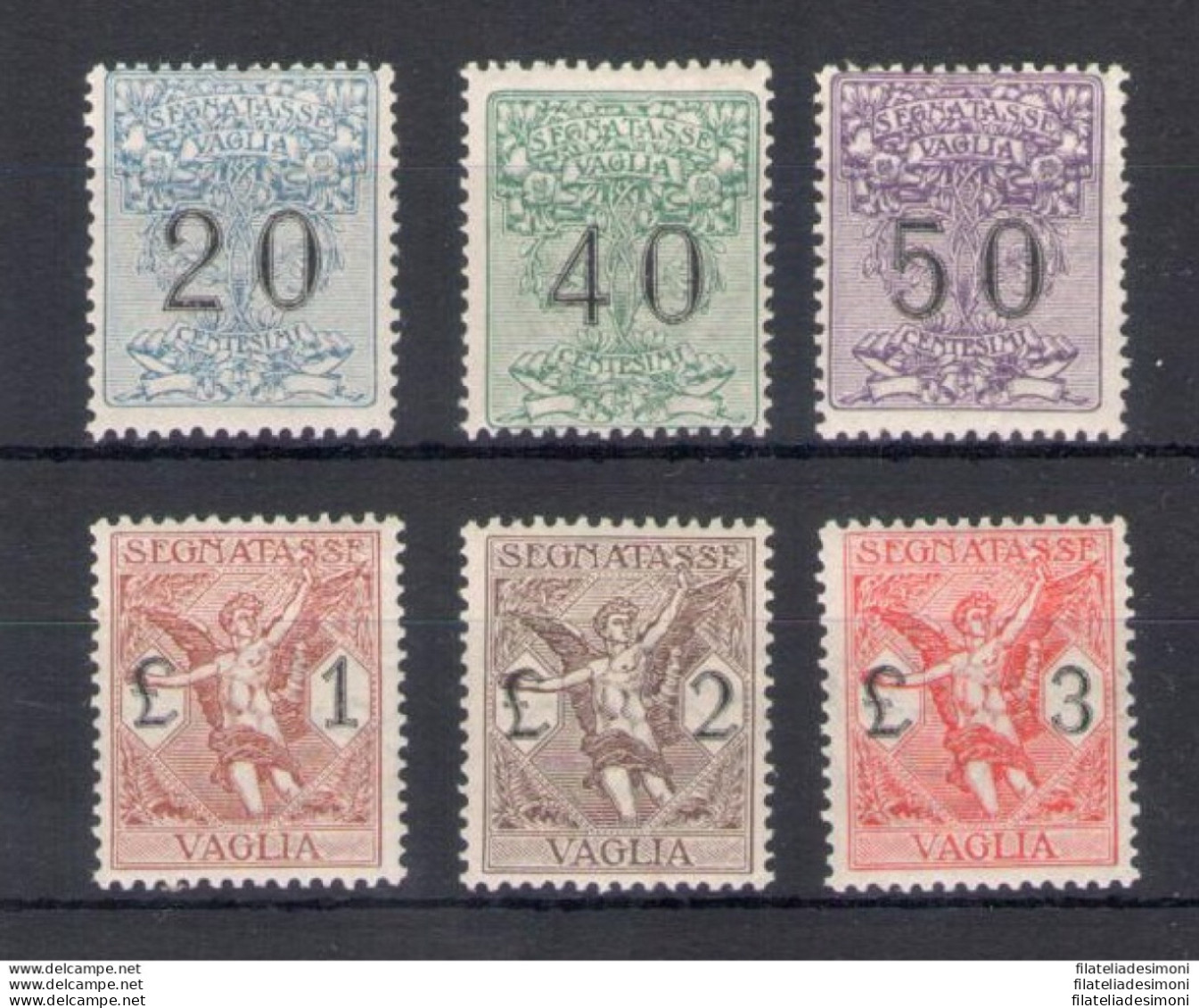 1924 Italia - Regno, Segnatasse Per Vaglia, Serie Completa N. 1/6, MNH** - Other & Unclassified